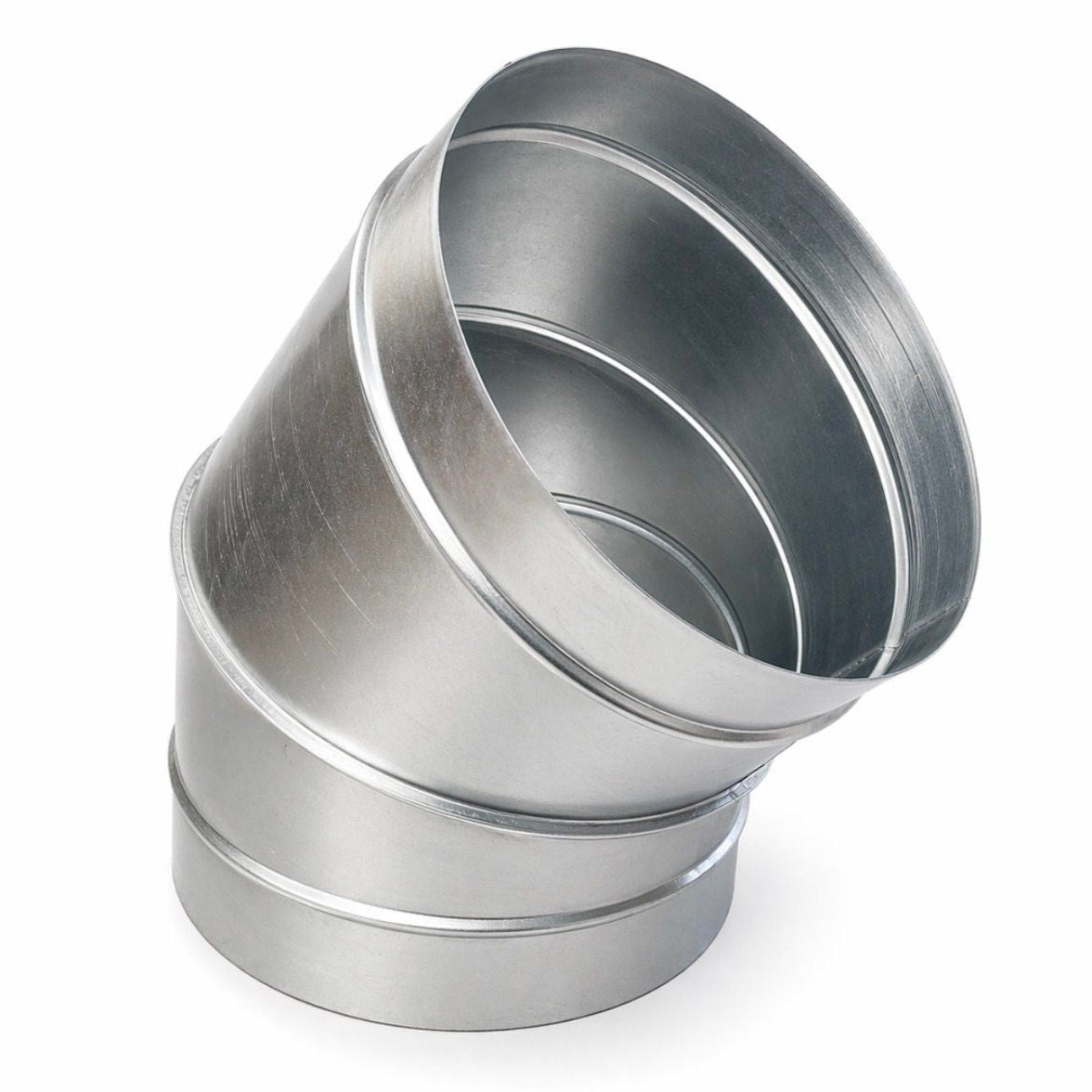 45 degree segmented bend for galvanised steel spiral ventilation systems that conform to DW144.