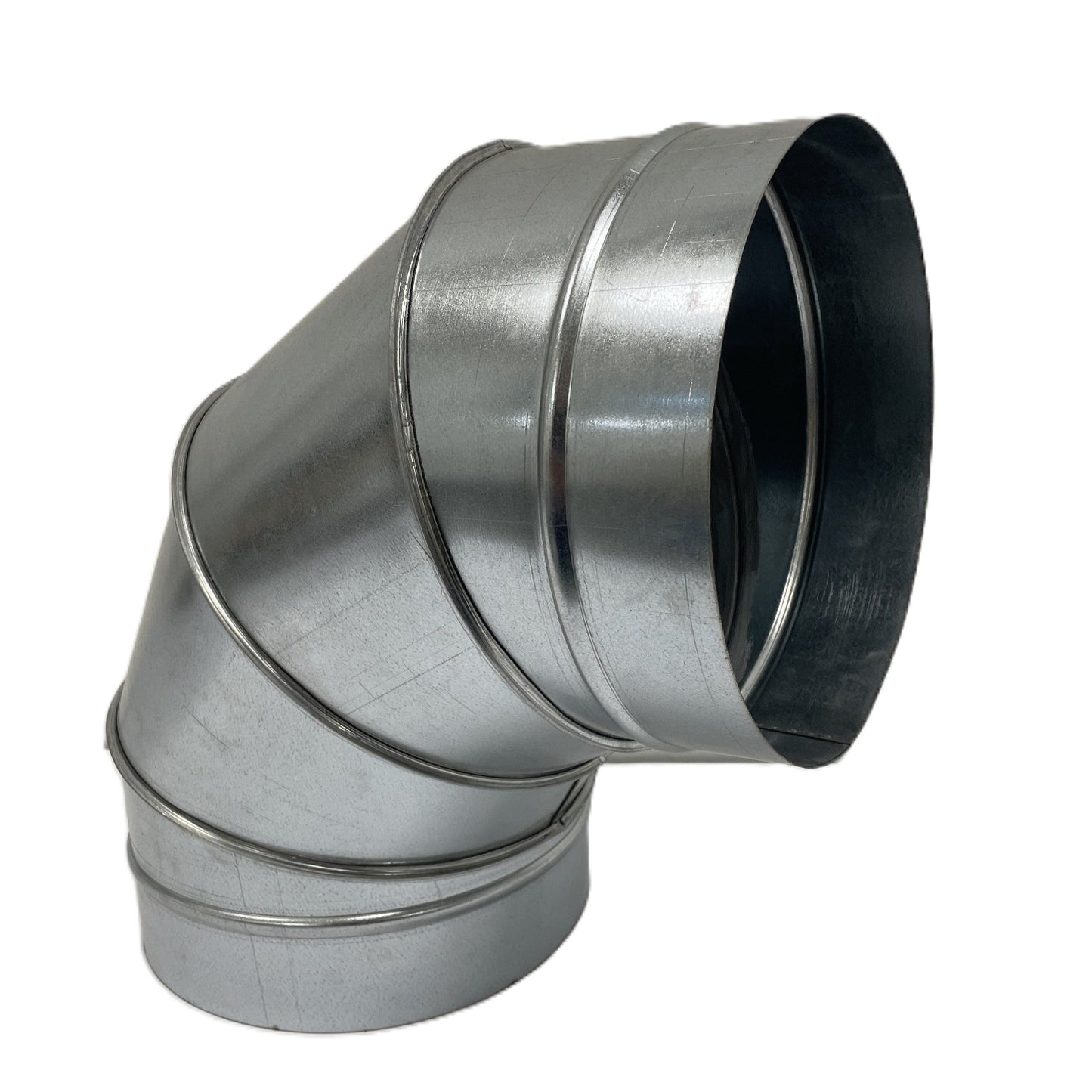 90 degree segmented bend for galvanised steel spiral ventilation systems that conform to DW144.