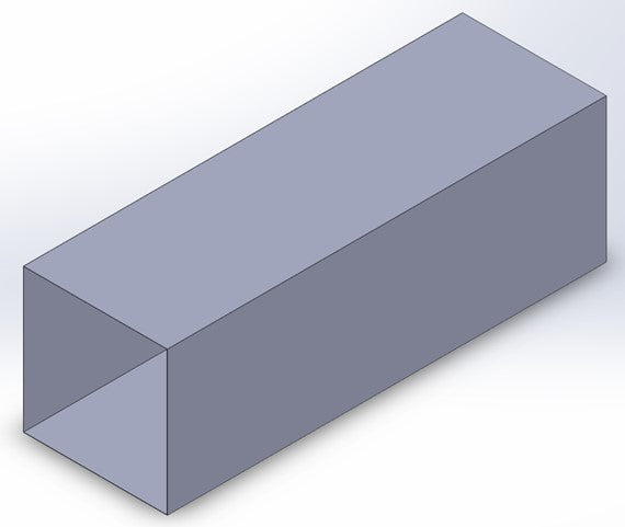 3D Rendering of Rectangular Ductwork used in ventilation systems