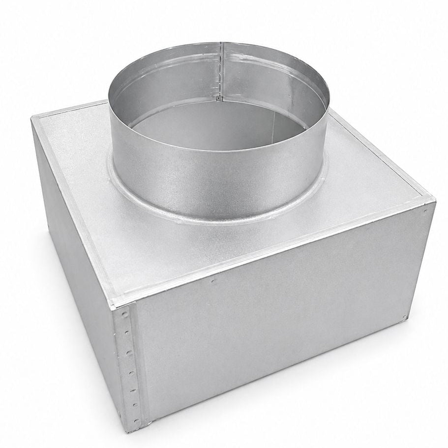 Our plenum boxes are manufactured from galvanised steel and designed to provide a simple and effective connection between ductwork and air terminals, grilles, or diffusers. Available in a range of sizes and configurations, they help achieve even air distribution and can be tailored to suit project-specific requirements.